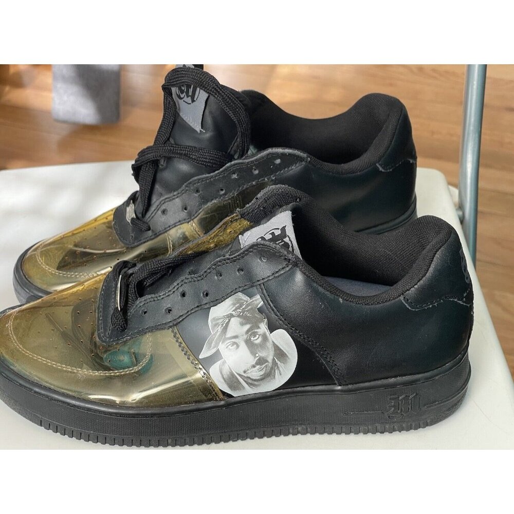 Tupac Shoes 2Pac Makaveli‎ Black Size 10.5 rare Sneakers